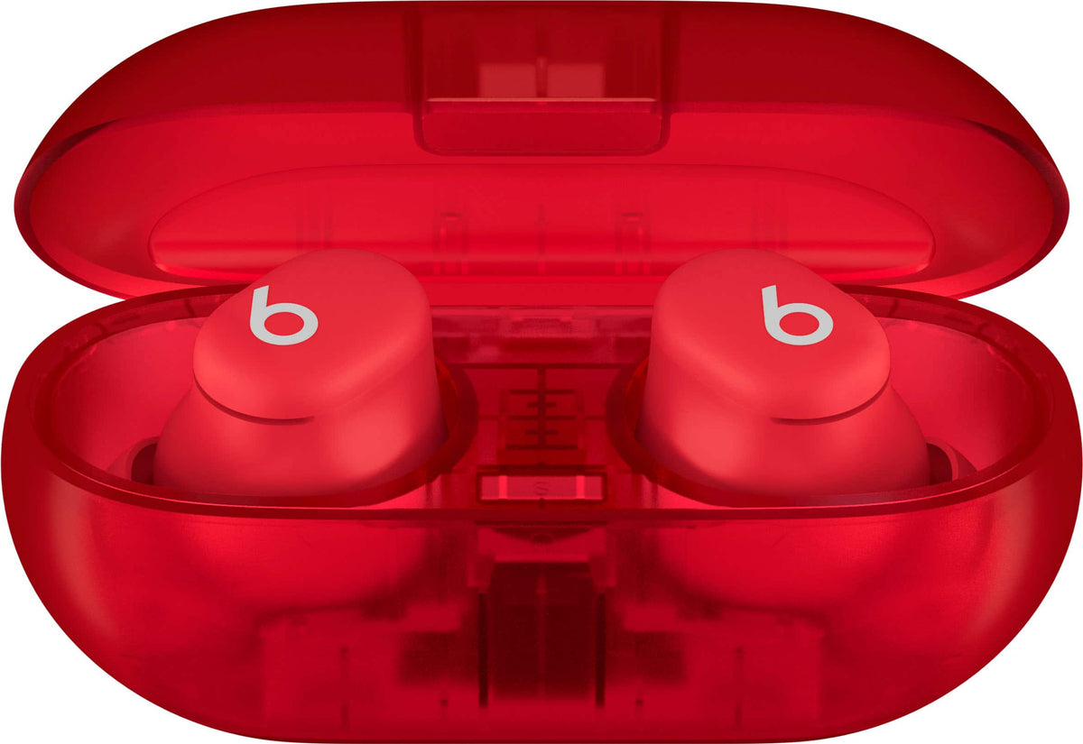 Beats - Geek Squad Refurbished Good - Solo Buds True Wireless Earbuds - Transparent Red