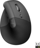 Logitech - Lift Vertical Wireless Optical Ergonomic Mouse with 4 Customizable Buttons - Wireless - Graphite
