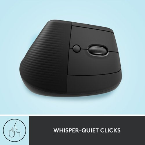 Logitech - Lift Vertical Wireless Optical Ergonomic Mouse with 4 Customizable Buttons - Wireless - Graphite