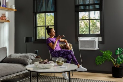 GE Profile - ClearView 350 Sq. Ft. 8,300 BTU Smart Ultra Quiet Window Air Conditioner - White