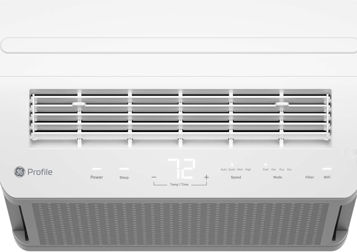 GE Profile - ClearView 350 Sq. Ft. 8,300 BTU Smart Ultra Quiet Window Air Conditioner - White