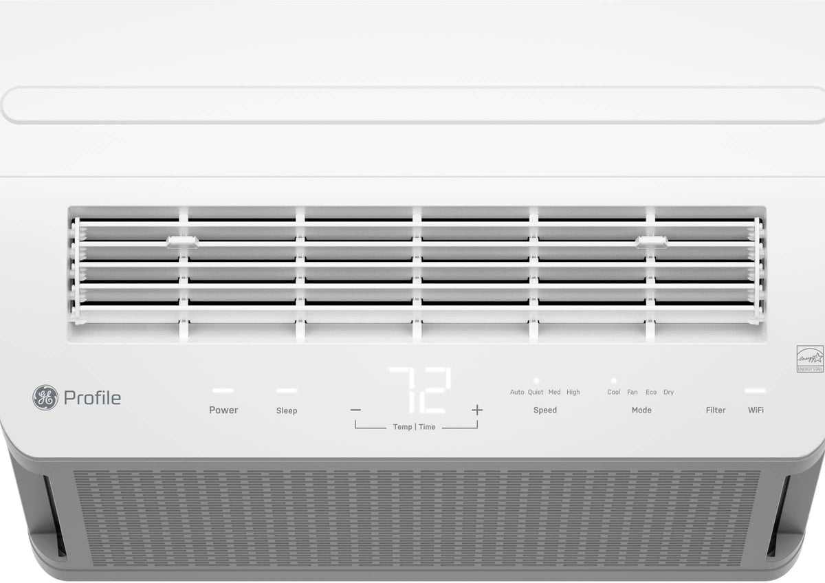GE Profile - ClearView 350 Sq. Ft. 8,300 BTU Smart Ultra Quiet Window Air Conditioner - White