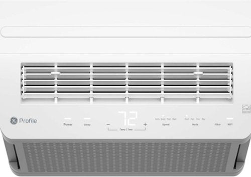 GE Profile - ClearView 350 Sq. Ft. 8,300 BTU Smart Ultra Quiet Window Air Conditioner - White
