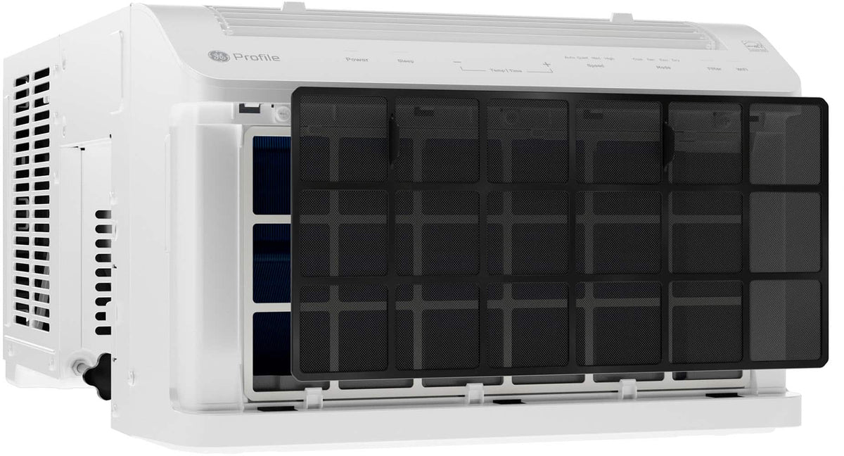 GE Profile - ClearView 350 Sq. Ft. 8,300 BTU Smart Ultra Quiet Window Air Conditioner - White