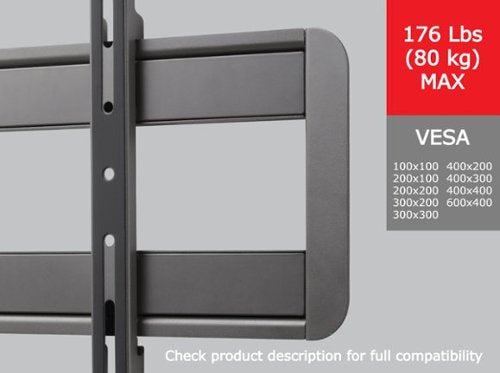 One for All - Ultra-Slim TV Wall Mount for most 42"-95" Flat Panel TVs - Fixed Position - Black