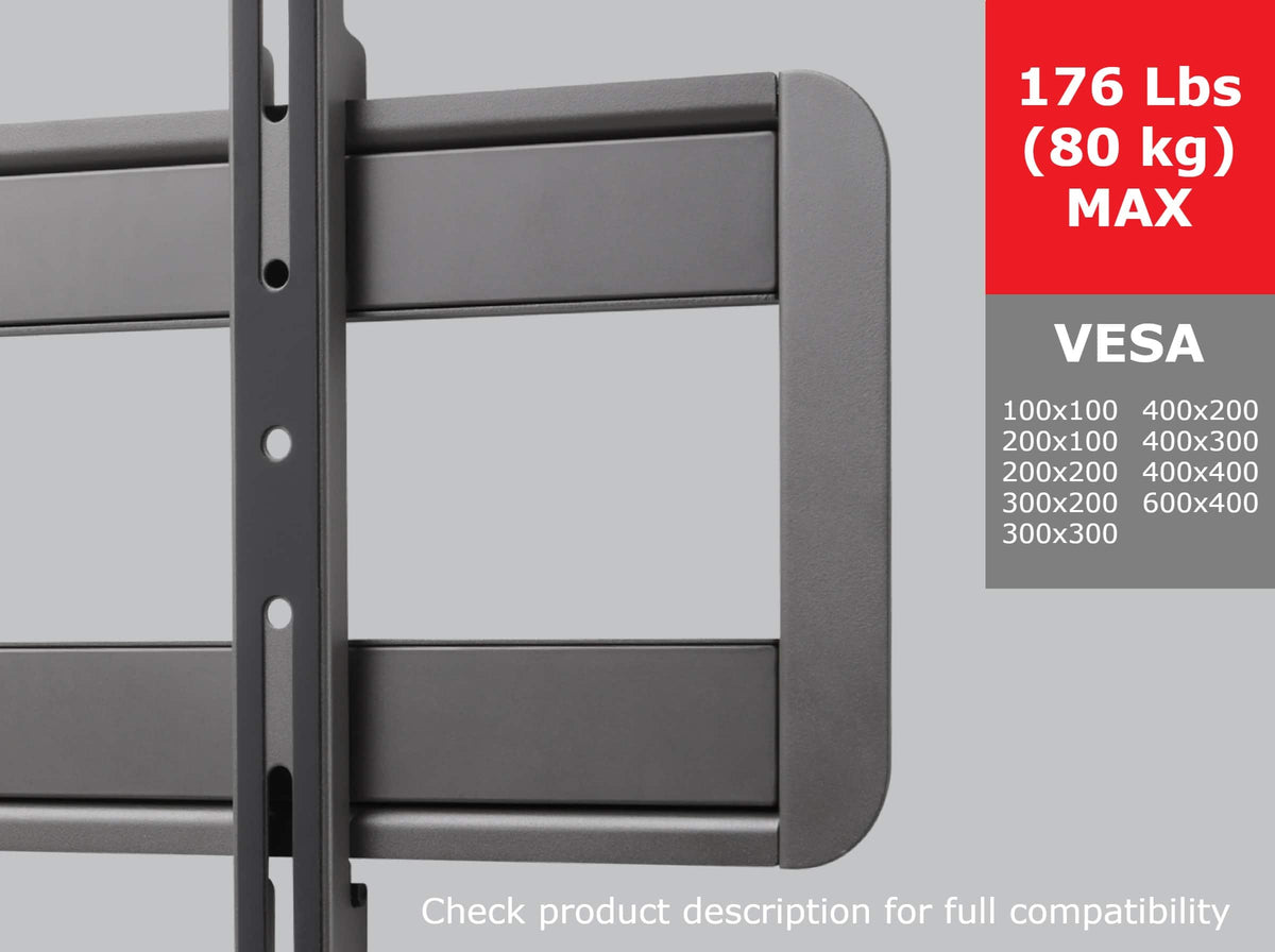 One for All - Ultra-Slim TV Wall Mount for most 42"-95" Flat Panel TVs - Fixed Position - Black