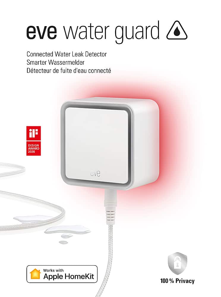 Eve - Water Guard - Connected Water Leak Detector - White