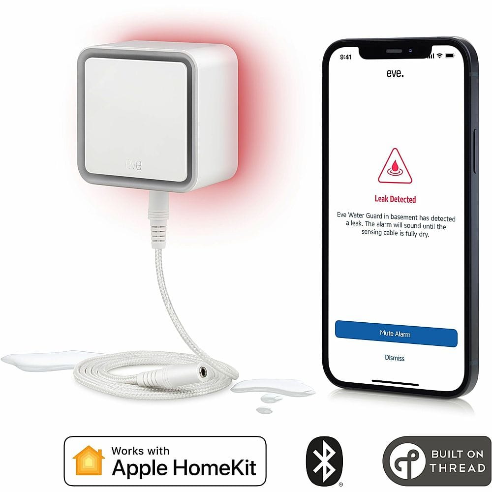Eve - Water Guard - Connected Water Leak Detector - White