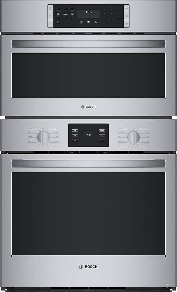 Bosch - 500 Series 30" Built-In Double Electric Combination Microwave and Wall Oven with Convection - Stainless Steel