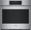 Bosch - 800 Series 30" 4.6 Cu. Ft. Built-In Single Electric Smart Wall Oven with True Convection - Stainless Steel