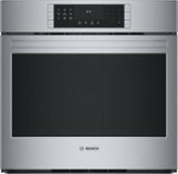 Bosch - 800 Series 30" 4.6 Cu. Ft. Built-In Single Electric Smart Wall Oven with True Convection - Stainless Steel