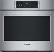 Bosch - 800 Series 30" 4.6 Cu. Ft. Built-In Single Electric Smart Wall Oven with True Convection - Stainless Steel