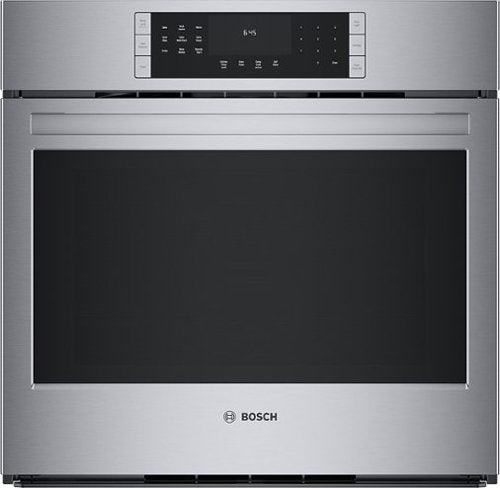 Bosch - 800 Series 30" 4.6 Cu. Ft. Built-In Single Electric Smart Wall Oven with True Convection - Stainless Steel