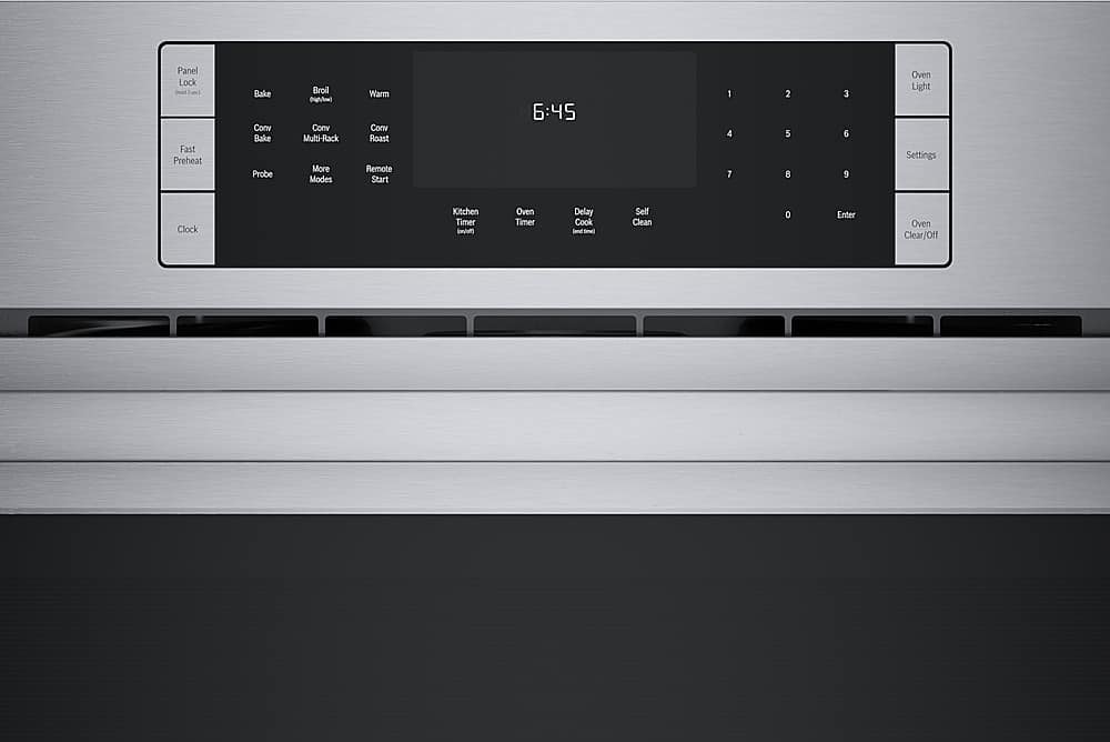 Bosch - 800 Series 30" 4.6 Cu. Ft. Built-In Single Electric Smart Wall Oven with True Convection - Stainless Steel