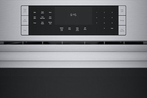 Bosch - 800 Series 30" 4.6 Cu. Ft. Built-In Single Electric Smart Wall Oven with True Convection - Stainless Steel