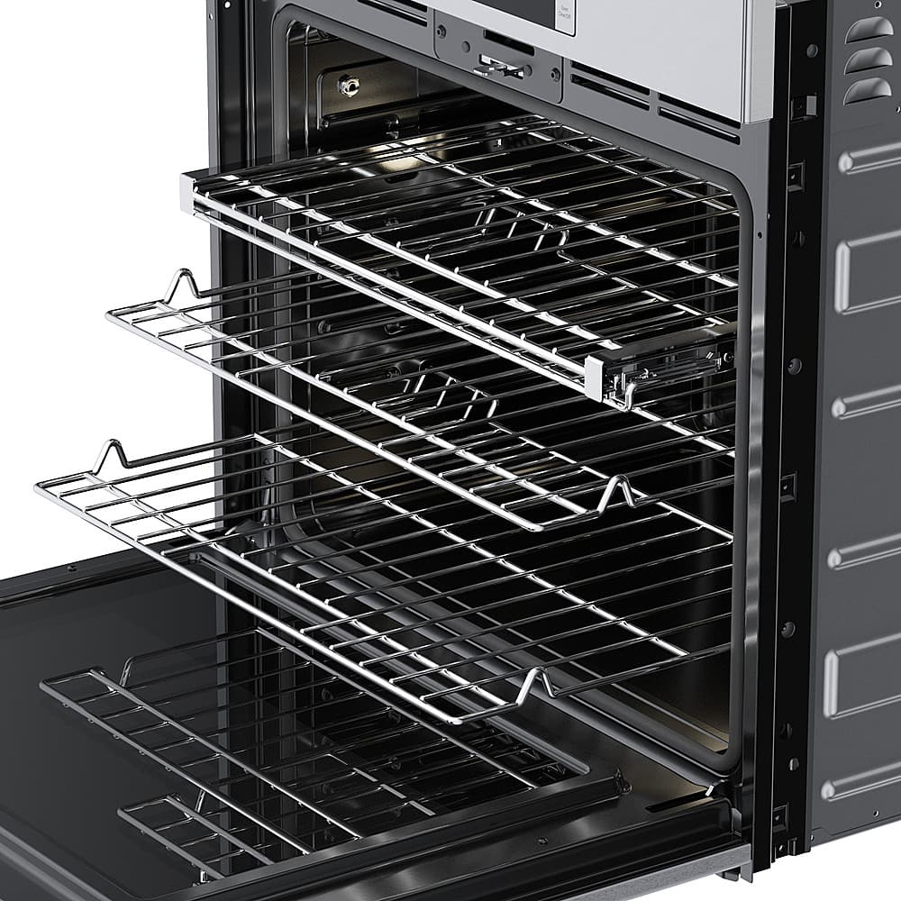 Bosch - 800 Series 30" 4.6 Cu. Ft. Built-In Single Electric Smart Wall Oven with True Convection - Stainless Steel