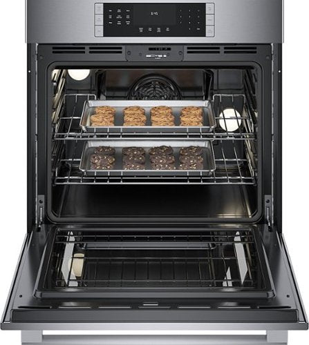 Bosch - 800 Series 30" 4.6 Cu. Ft. Built-In Single Electric Smart Wall Oven with True Convection - Stainless Steel
