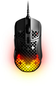 SteelSeries - Aerox 5 Ultra Lightweight Honeycomb Water Resistant Wired RGB Optical Gaming Mouse With 9 Programmable Buttons - Wired - Black