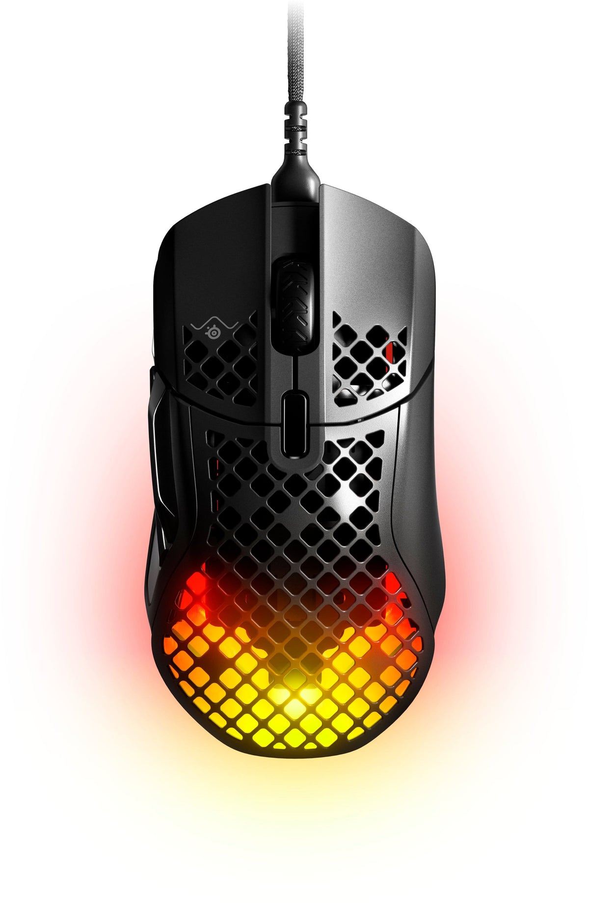 SteelSeries - Aerox 5 Ultra Lightweight Honeycomb Water Resistant Wired RGB Optical Gaming Mouse With 9 Programmable Buttons - Wired - Black