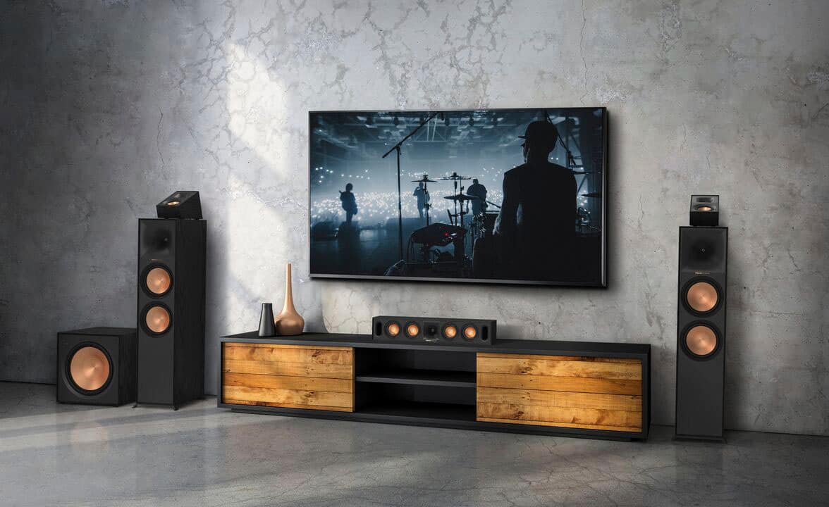 Klipsch - R-40SA Reference Series 4" 100-Watt Passive 2-Way Height Channel Speakers (Pair) - Black