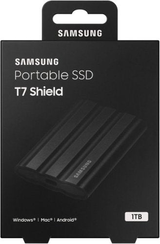 Samsung - T7 Shield 1TB, External USB 3.2 Gen 2 Rugged SSD IP65 Water Resistant - Black
