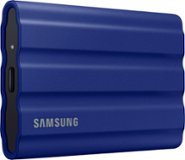 Samsung - Geek Squad Certified Refurbished T7 Shield 1TB External USB 3.2 Gen 2 Rugged SSD IP65 Water Resistant - Blue