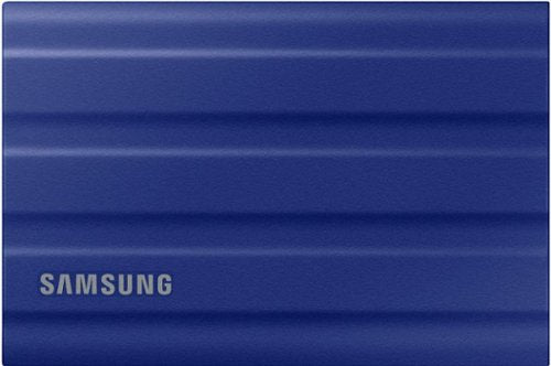 Samsung - Geek Squad Certified Refurbished T7 Shield 1TB External USB 3.2 Gen 2 Rugged SSD IP65 Water Resistant - Blue