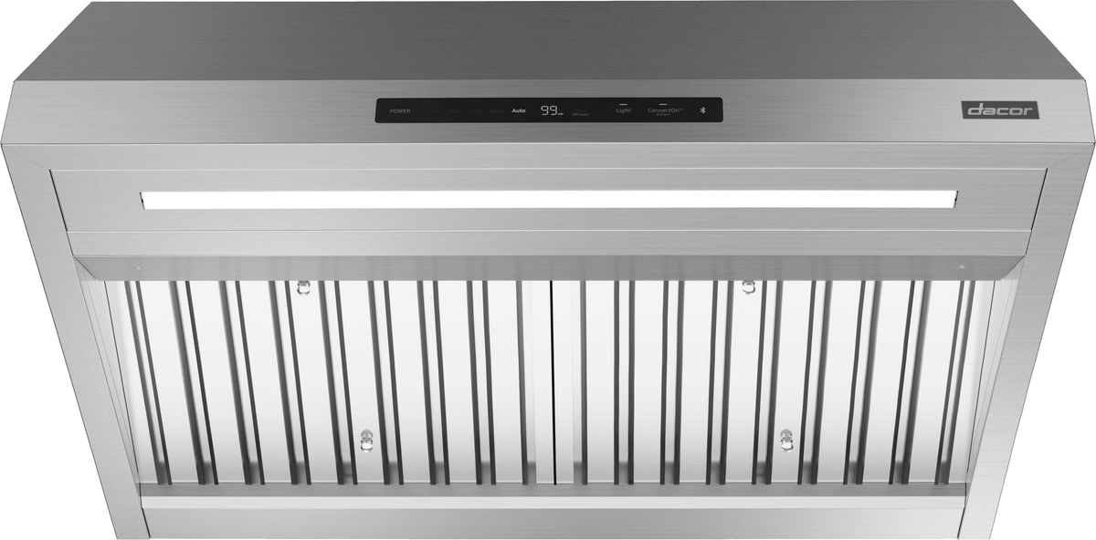 Dacor - 36 inches - Externally Vented - Wall Range Hood - Silver Stainless Steel