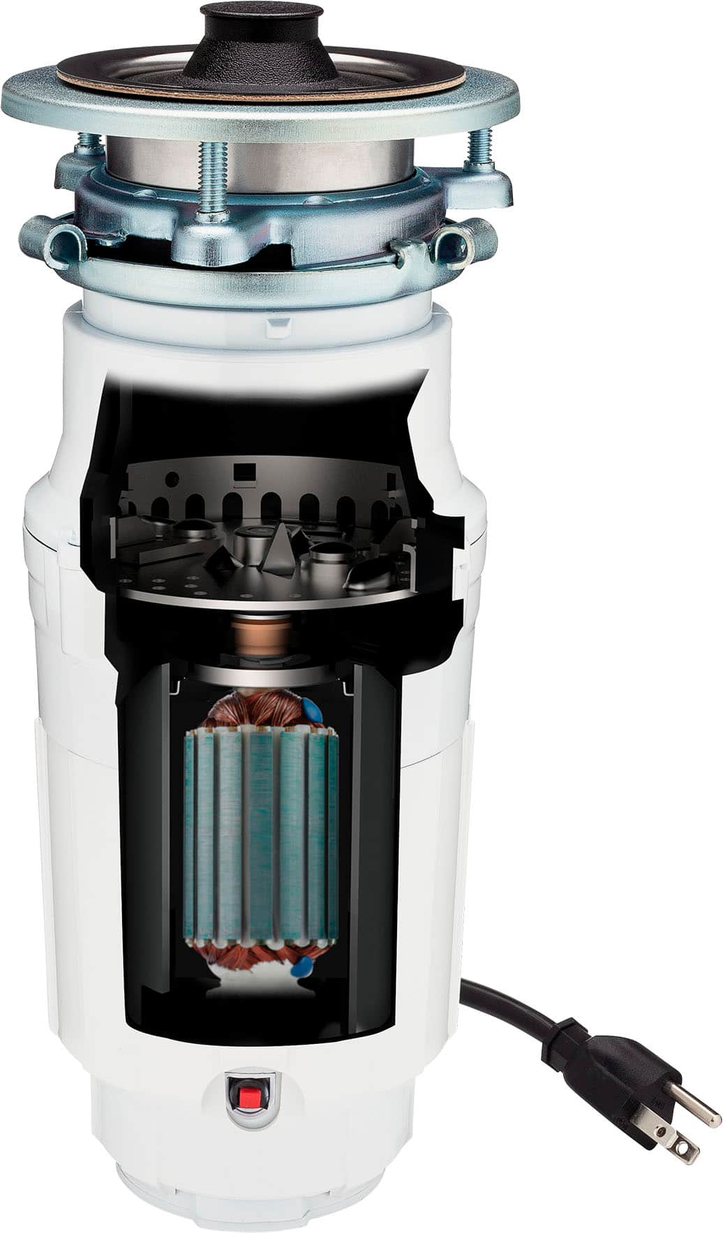 Smart Choice - 1/2HP Corded Garbage Disposal - White