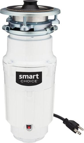Smart Choice - 1/2HP Corded Garbage Disposal - White