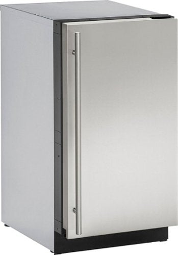 U-Line - 18" 30-Lb Freestanding Icemaker with Pump Included - Stainless Solid