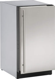 U-Line - 18" 30-Lb Freestanding Icemaker with Pump Included - Stainless Solid