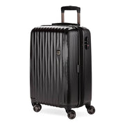 SwissGear - Energie 20" Carry On Spinner Suitcase with USB - Black