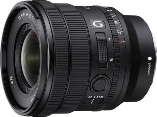 Sony - Alpha FE PZ 16-35mm F4 G Full-Frame Constant-Aperture Wide-Angle Power Zoom G Lens - Black