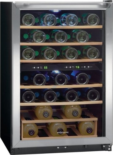 Frigidaire - 45 Bottle Two-Zone Wine Cooler - Stainless Steel