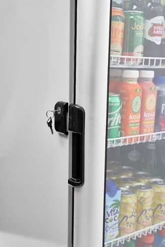 Premium Levella - 47 in. Wide 29.0 cu. ft. 2-Door Commercial Merchandiser Refrigerator Glass-Door Beverage Display Cooler - Stainless Steel