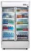 Premium Levella - 47 in. Wide 29.0 cu. ft. 2-Door Commercial Merchandiser Refrigerator Glass-Door Beverage Display Cooler - Stainless Steel