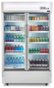 Premium Levella - 47 in. Wide 29.0 cu. ft. 2-Door Commercial Merchandiser Refrigerator Glass-Door Beverage Display Cooler - Stainless Steel