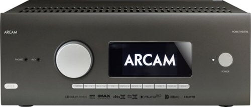 Arcam - AVR31 1260W 7.1 Ch. Bluetooth capable With Google Cast and 8K Ultra HD HDR Compatible A/V Home Theater Receiver - Gray
