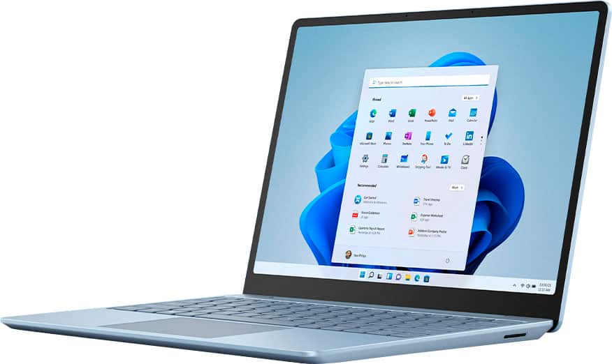 Microsoft - Geek Squad Certified Refurbished Surface Laptop Go 2 - 12.4” Touch-Screen - Intel Core i5 with 8GB Memory - 128GB SSD - Ice Blue