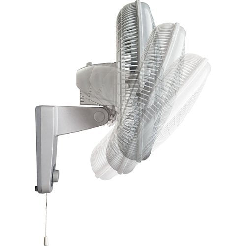 Lasko - 16" Oscillating Wall Mount Fan with Anti-Rust Grills - Gray