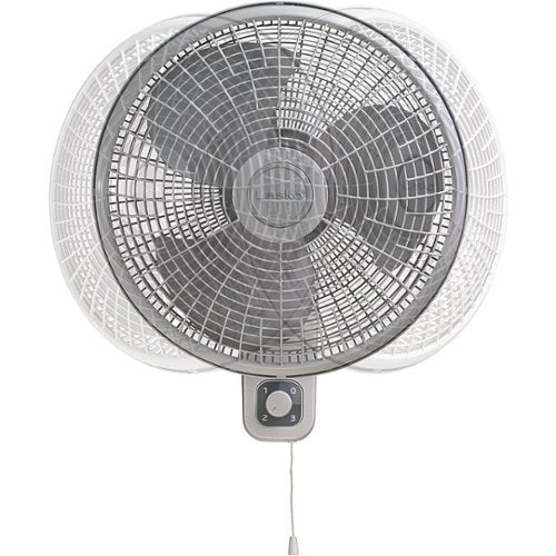 Lasko - 16" Oscillating Wall Mount Fan with Anti-Rust Grills - Gray