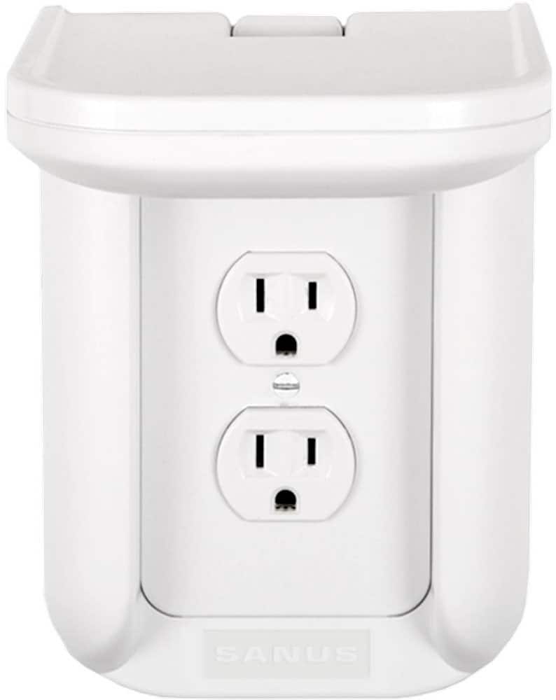 Sanus - Small Device Outlet Speaker Mount - White