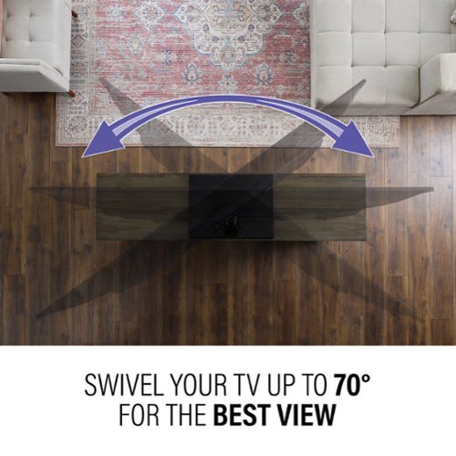SANUS Elite - Swivel TV Stand for TVs 40"-86" - Sturdy Base with Swivel, Height Adjustment, and Cable Management - Black