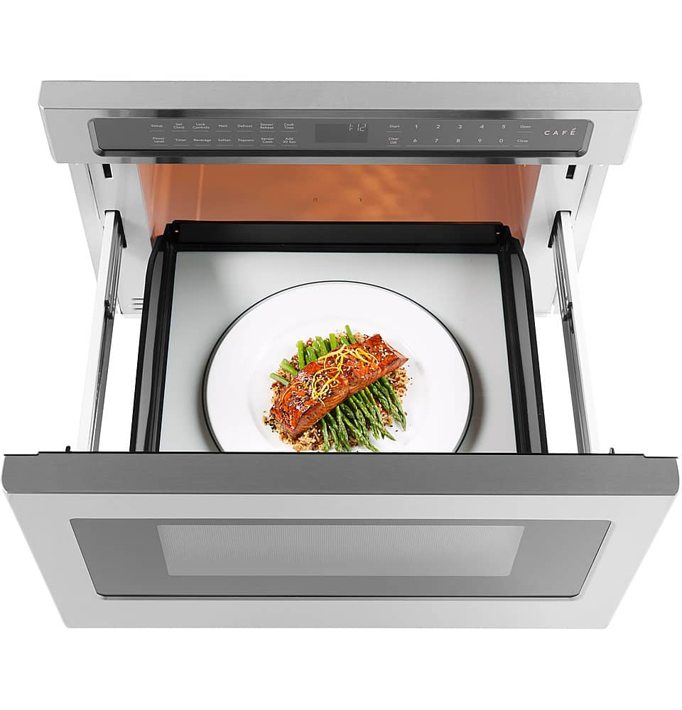 Café - 1.2 Cu. Ft. Built-In Drawer Microwave with Sensor Cook and Sensor Reheat - Stainless Steel