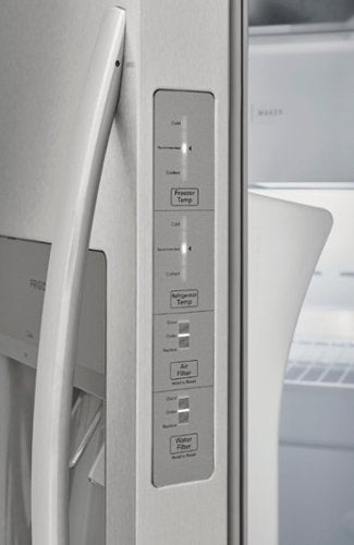 Frigidaire - 33 in. Wide 22.3 Cu. Ft. Side-by-Side Refrigerator - Stainless Steel