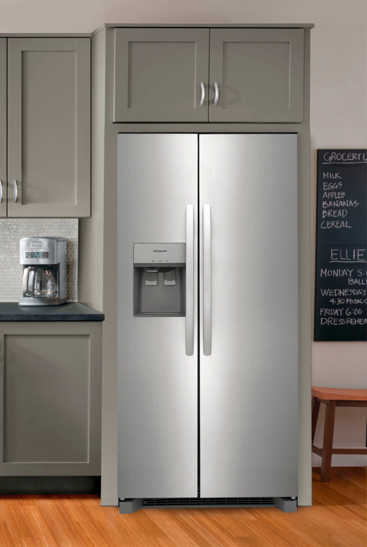 Frigidaire - 33 in. Wide 22.3 Cu. Ft. Side-by-Side Refrigerator - Stainless Steel
