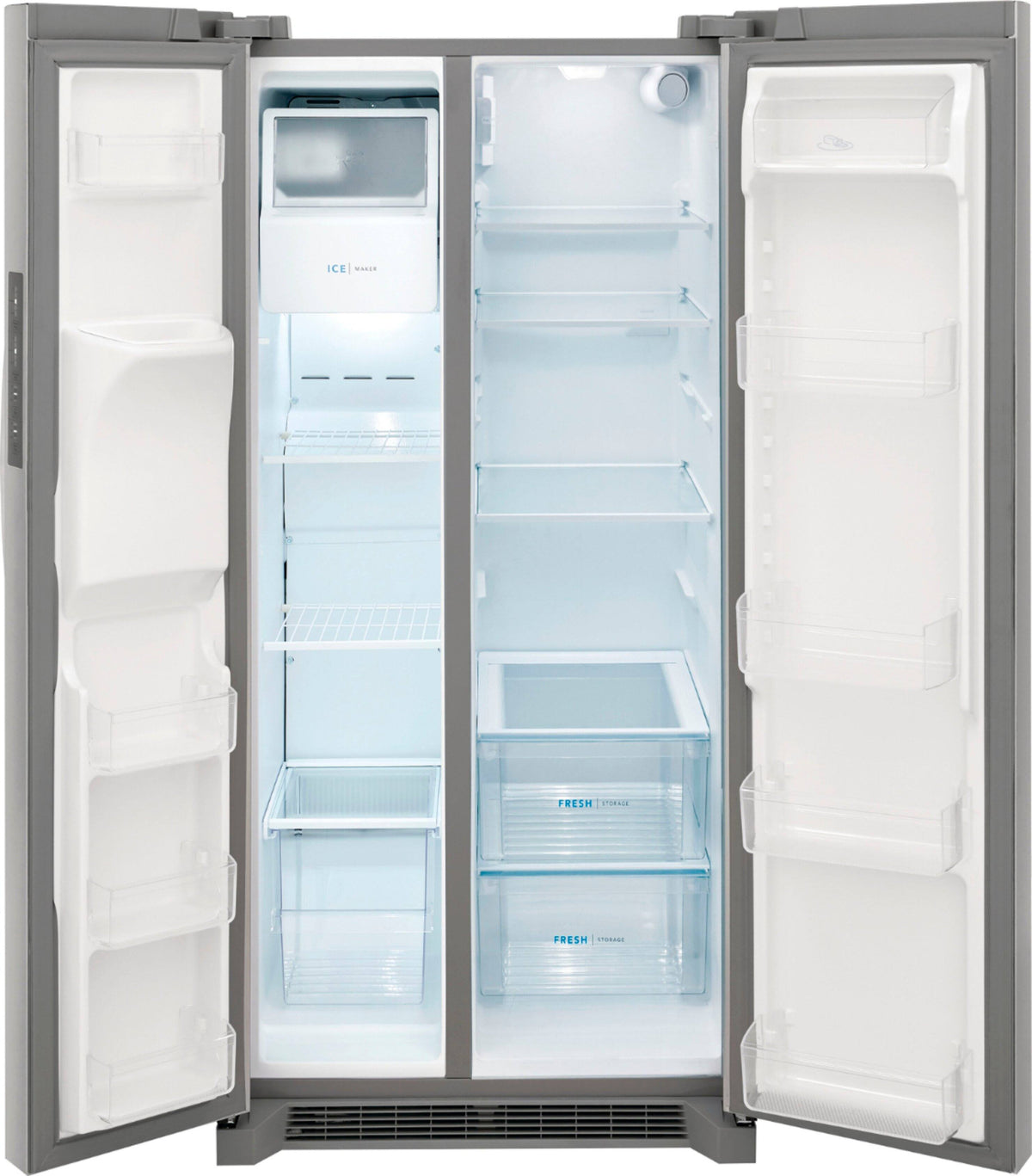 Frigidaire - 33 in. Wide 22.3 Cu. Ft. Side-by-Side Refrigerator - Stainless Steel