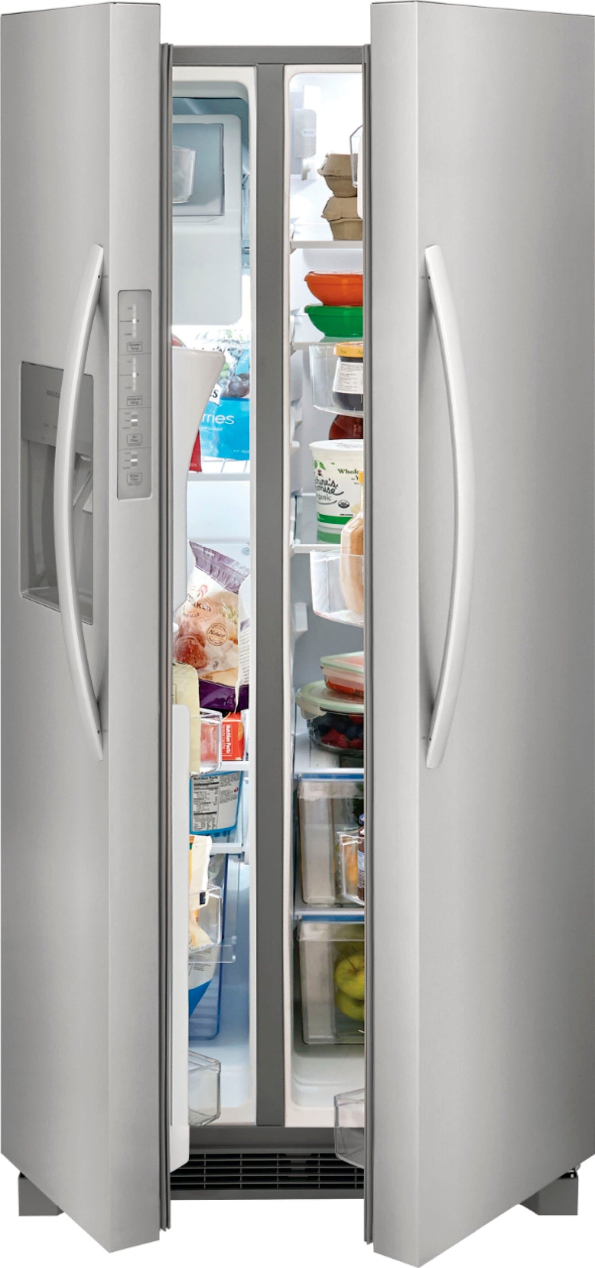 Frigidaire - 33 in. Wide 22.3 Cu. Ft. Side-by-Side Refrigerator - Stainless Steel
