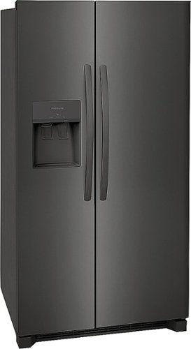 Frigidaire - 36 in. Wide 25.6 Cu. Ft. Side-by-Side Refrigerator with EvenTemp Cooling System - Black Stainless Steel